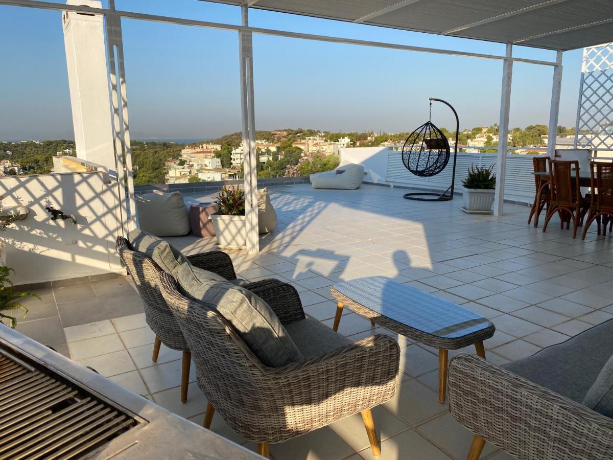 אתונה Villasonboard Vouliagmeni Penthouse Veranda Sea-View & Beach מראה חיצוני תמונה