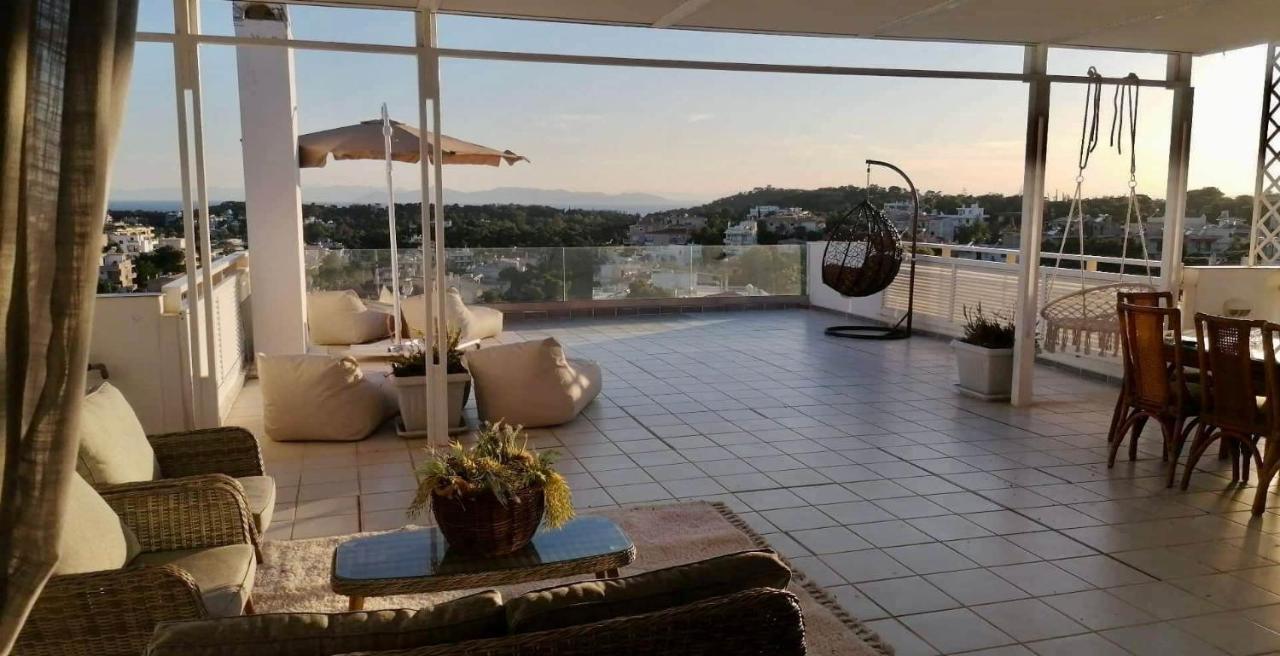 אתונה Villasonboard Vouliagmeni Penthouse Veranda Sea-View & Beach מראה חיצוני תמונה