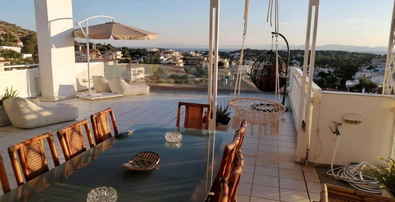 אתונה Villasonboard Vouliagmeni Penthouse Veranda Sea-View & Beach מראה חיצוני תמונה